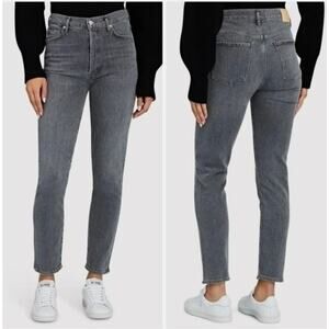 Citizens Of Humanity Womens 6 Gray Olivia High Rise Slim Ankle Denim Jeans Pant